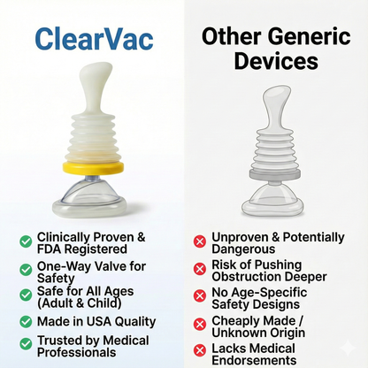 Protect your loved ones from chocking and stop gigging witih clearvac